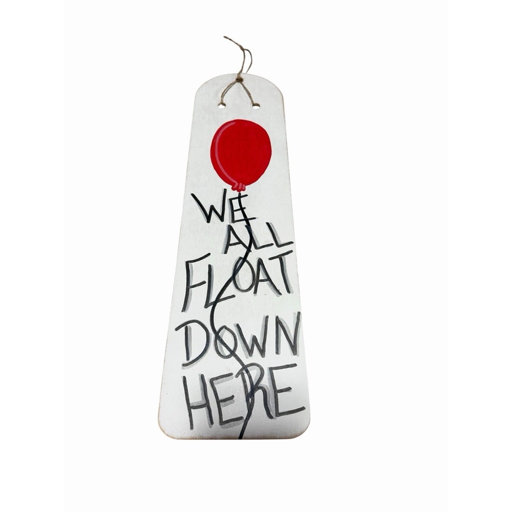 Hand Paint Fan Blade Home Wall Decor 21 inches long halloween horror red balloon